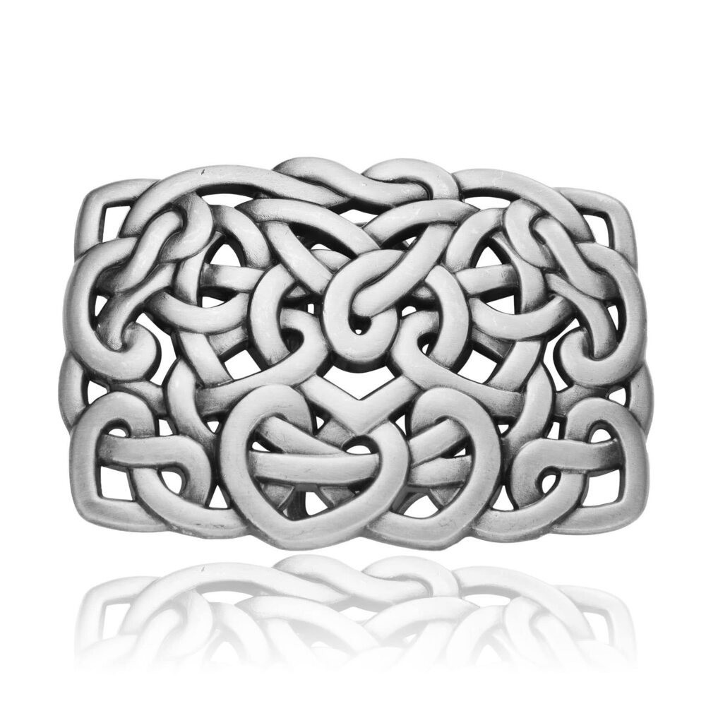 7847 Keltic Knot Western Belt Buckles, Celtic Belt Buckle Heart Silver Belt
